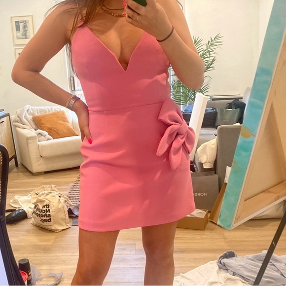 REBECCA VALLANCE Pink Bow Dress, Only Worn Once - Picture 2 of 4